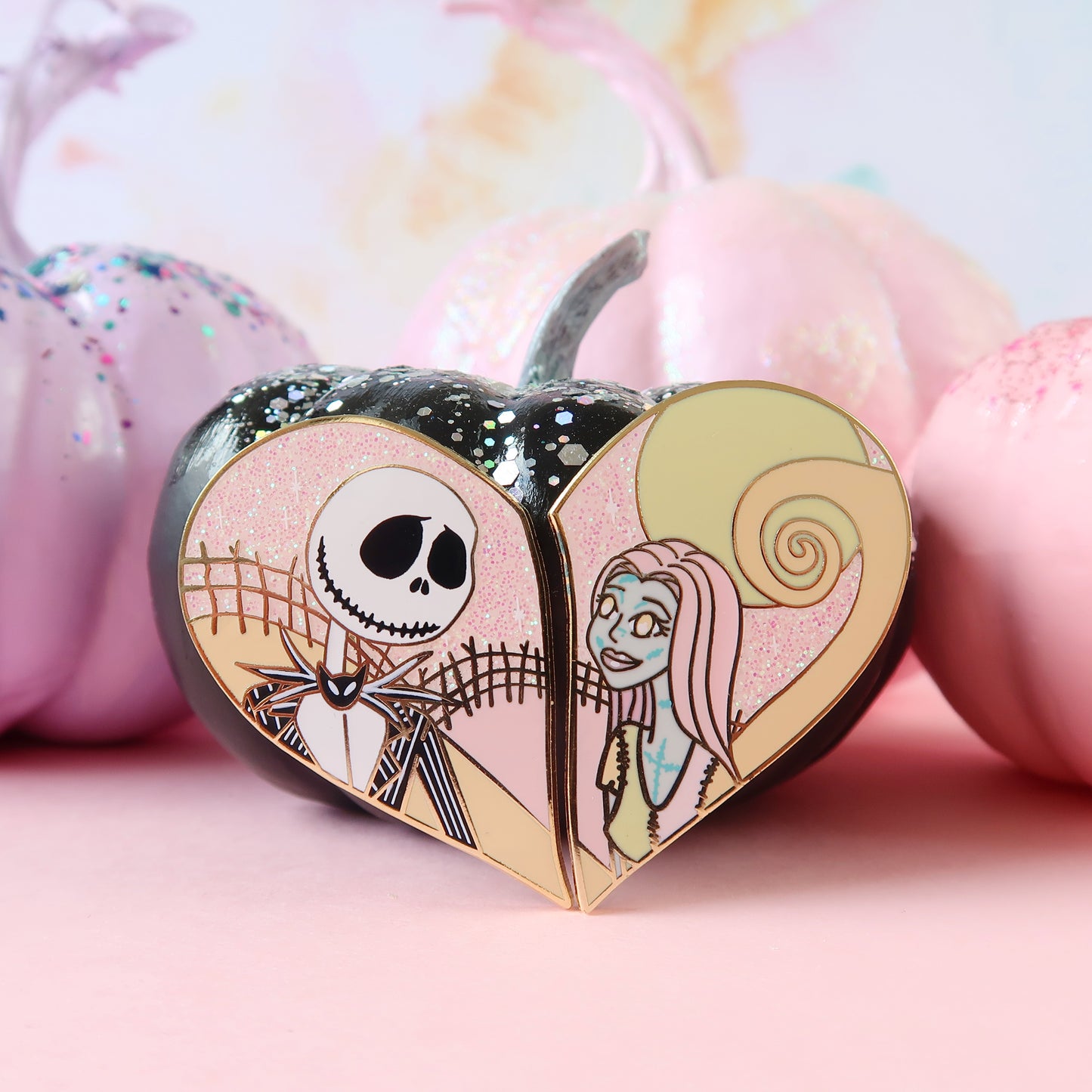 Jack & Sally Enamel Pin Set