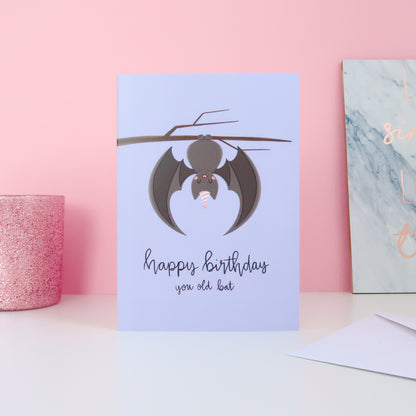 Happy Birthday Old Bat Greeting Card