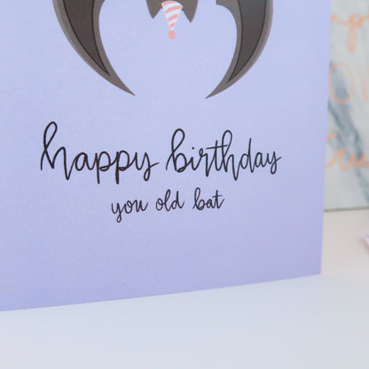 Happy Birthday Old Bat Greeting Card