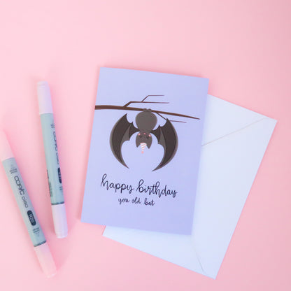 Happy Birthday Old Bat Greeting Card