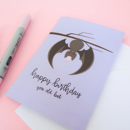 Happy Birthday Old Bat Greeting Card