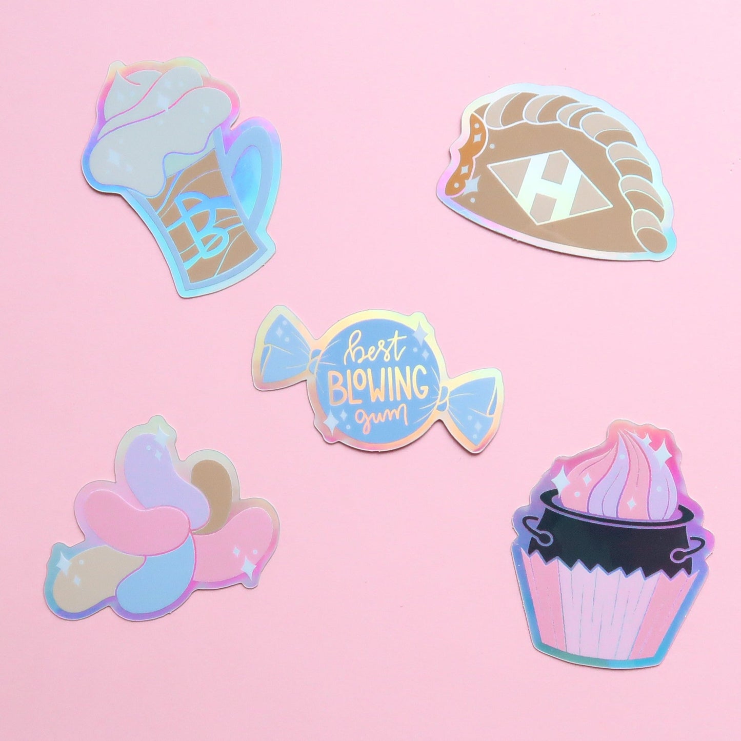 Bubble Gum Wizarding Treats Holographic Stickers