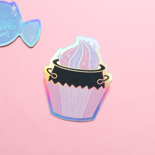 Cauldron Cake Wizarding Treats Holographic Sticker