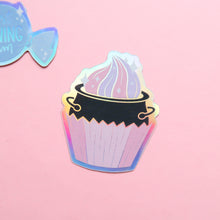 Load image into Gallery viewer, Cauldron Cake Wizarding Treats Holographic Sticker