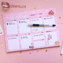 Load image into Gallery viewer, Fruity A4 Weekly Desk Planner - Dotted