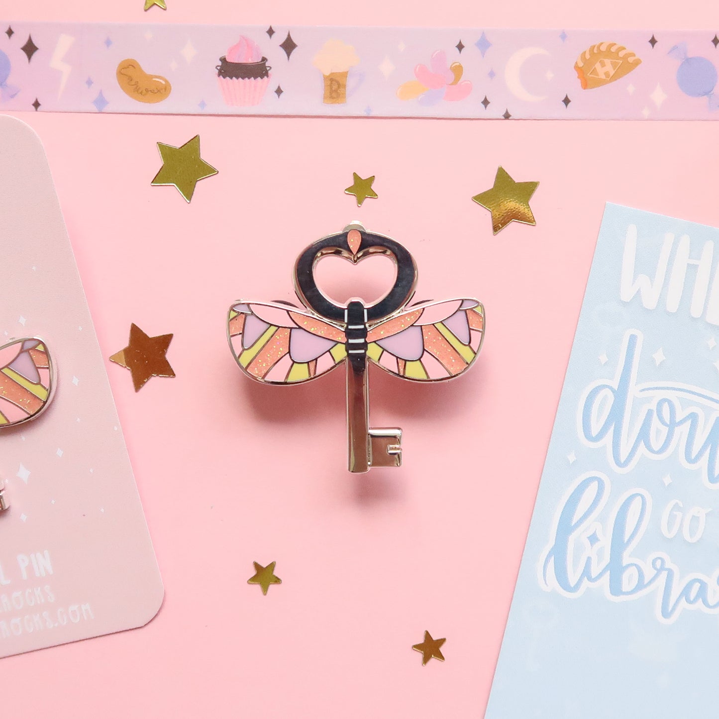 Peach Key Enamel Pin