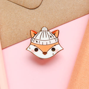 Autumn Fox Enamel Pin