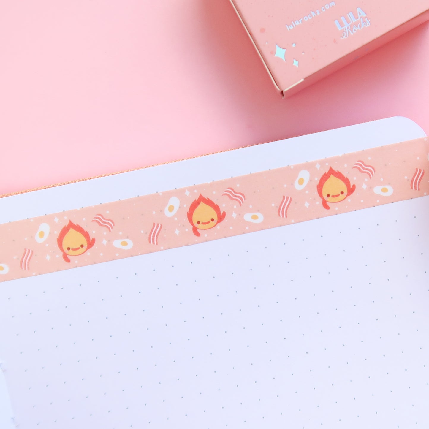 Peach Calcifer Washi Tape