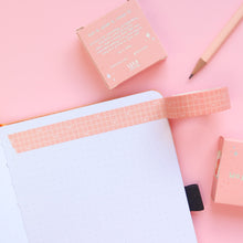 Load image into Gallery viewer, Peach Grid Washi Tape