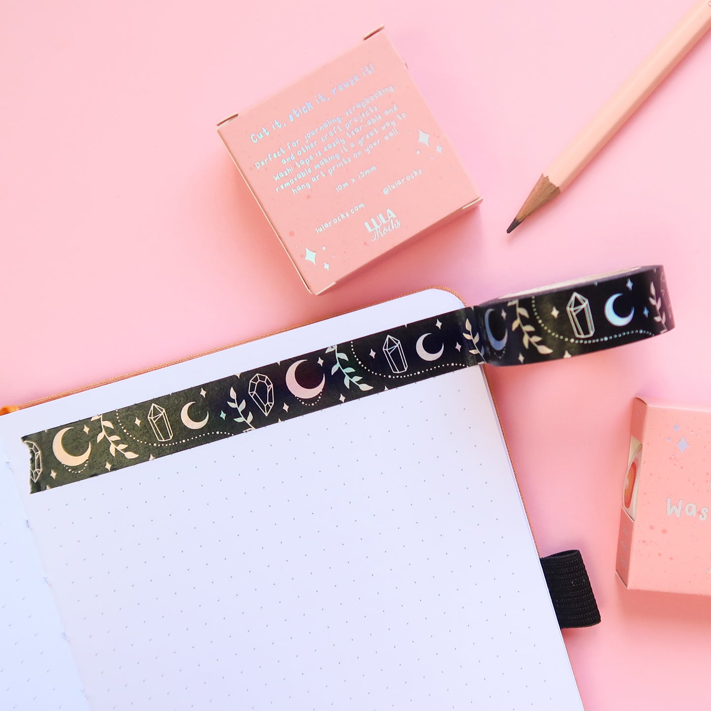 Magic Moon Holographic Silver Foil Washi Tape