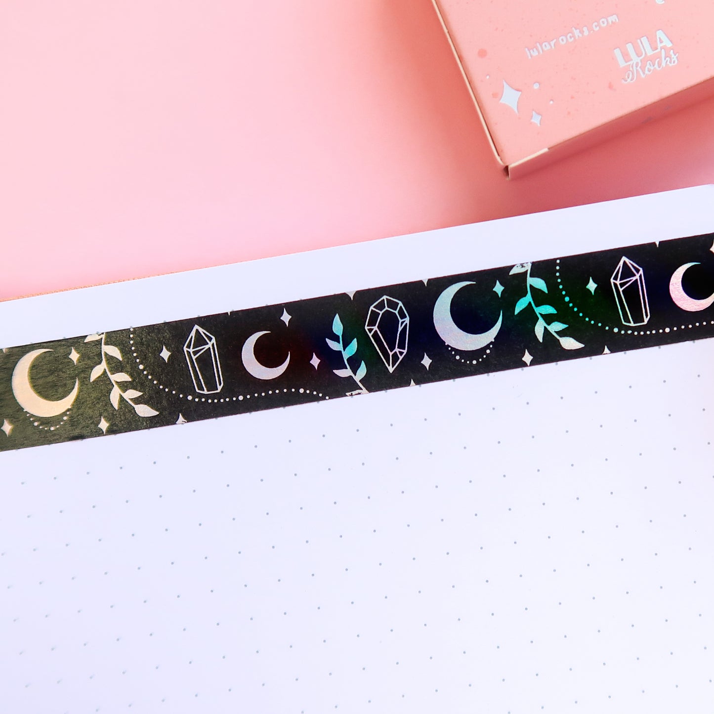 Magic Moon Holographic Silver Foil Washi Tape