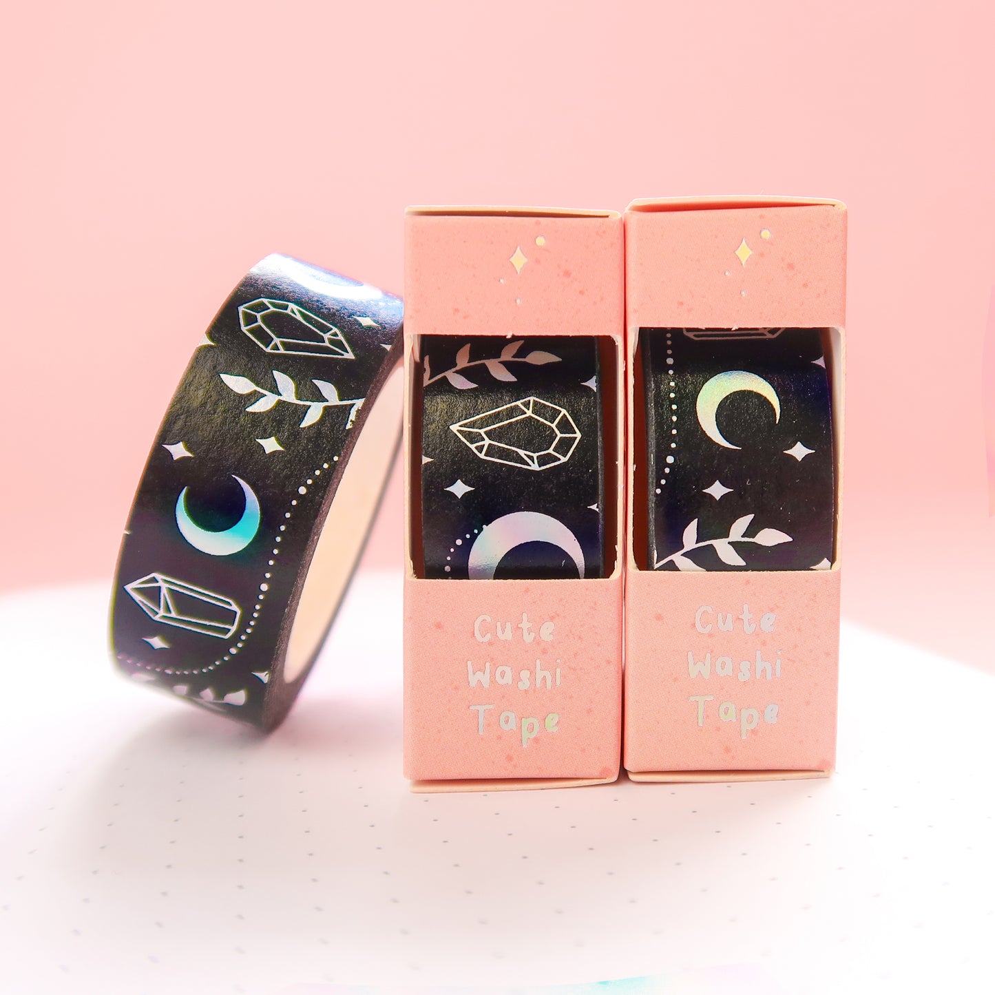 Magic Moon Holographic Silver Foil Washi Tape