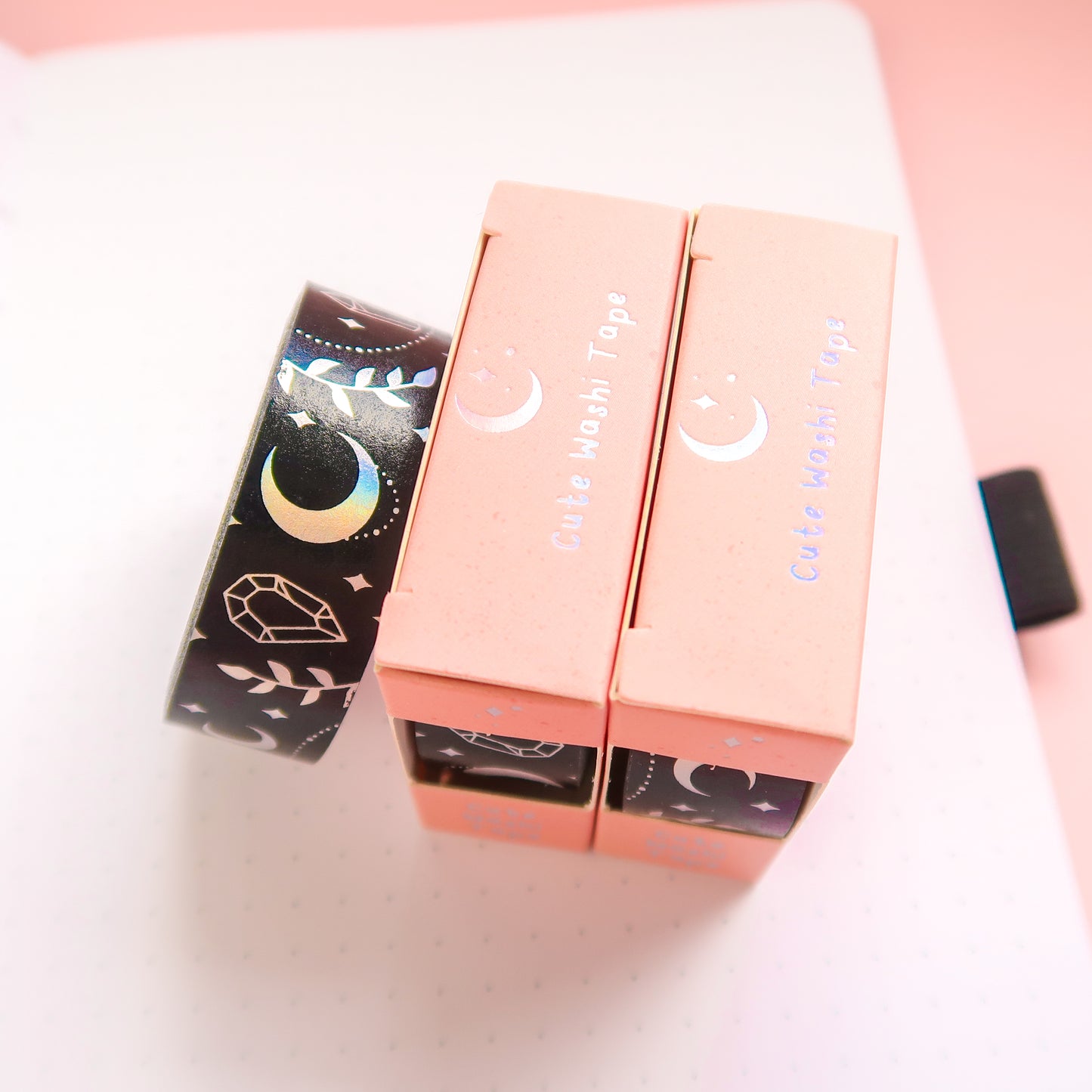 Magic Moon Holographic Silver Foil Washi Tape