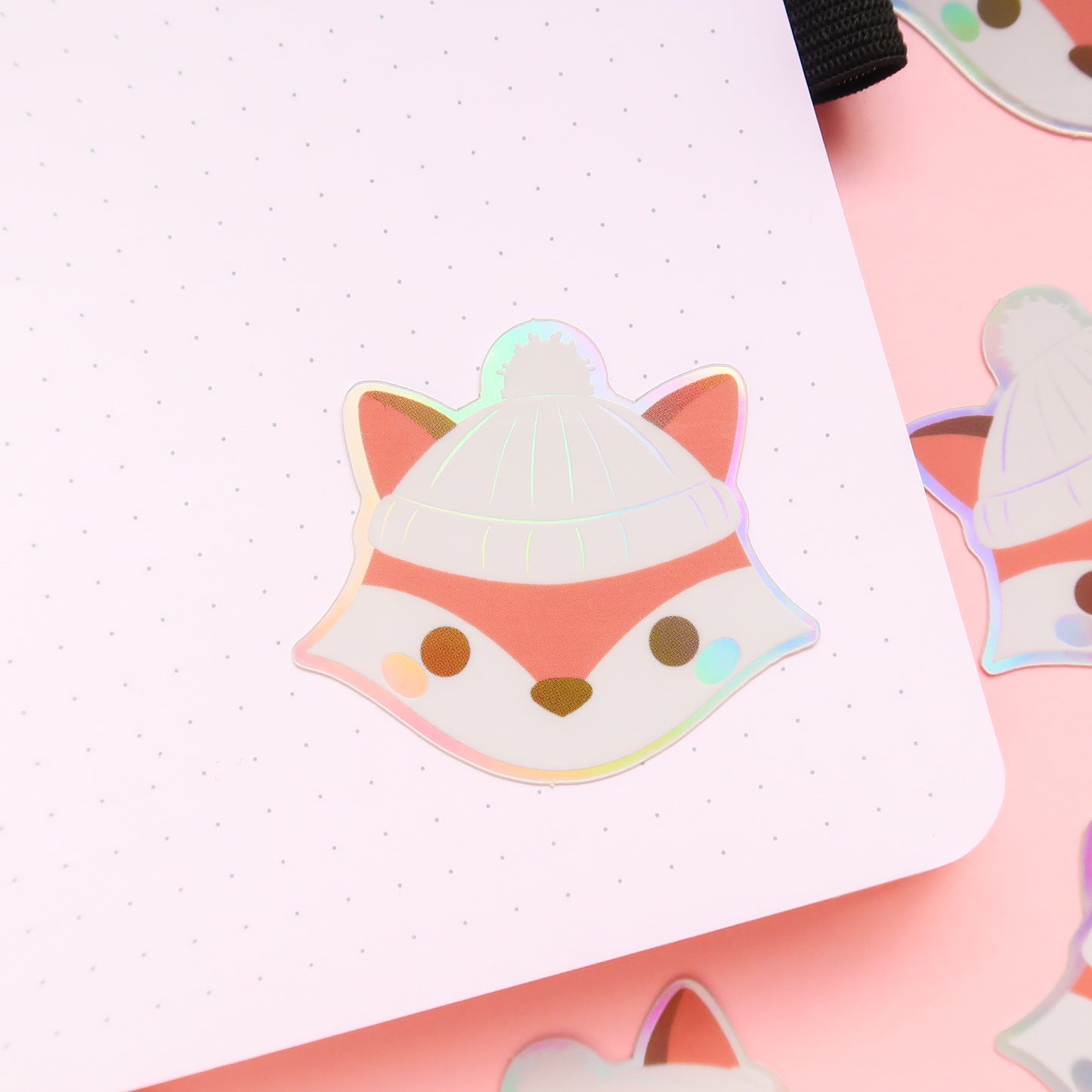 Autumn Fox Holographic Sticker