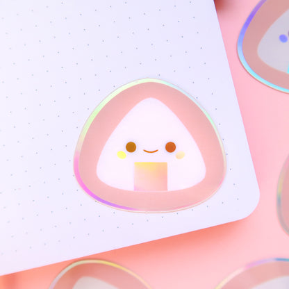 Onigiri Holographic Sticker