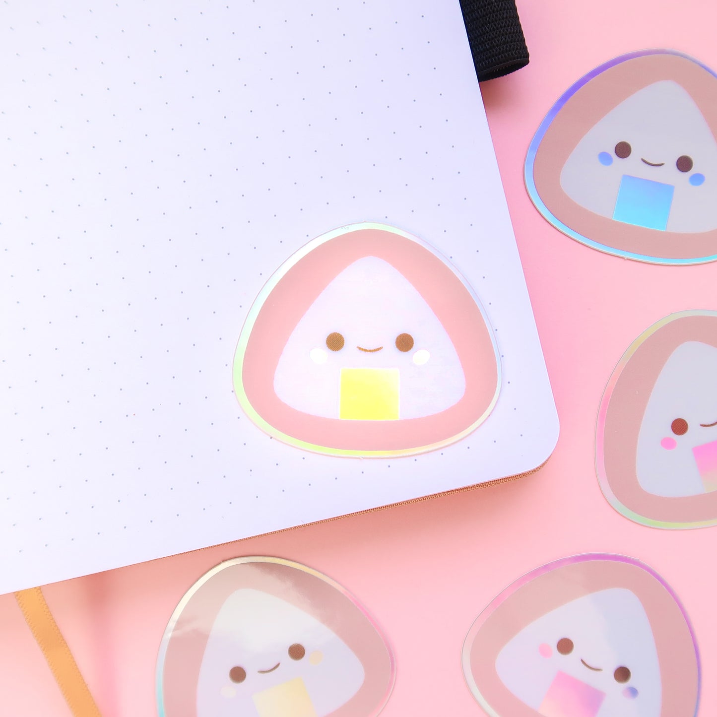 Onigiri Holographic Sticker