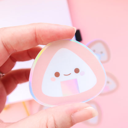 Onigiri Holographic Sticker