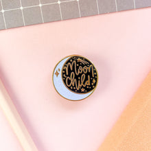 Load image into Gallery viewer, Moon Child Enamel Pin
