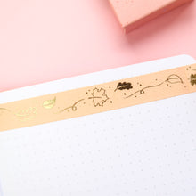 Load image into Gallery viewer, Fall Leaves Gold Foil Washi Tape