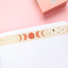 Load image into Gallery viewer, Boho Moon Phase Gold Foil Washi Tape