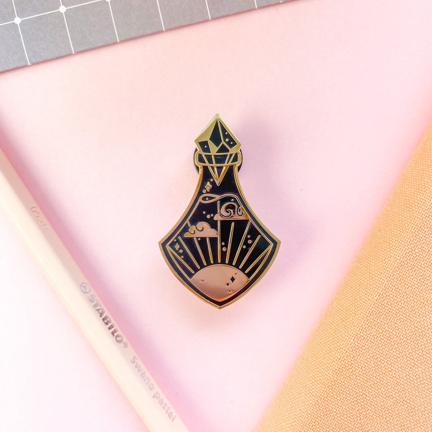 Black Solar Potion Enamel Pin