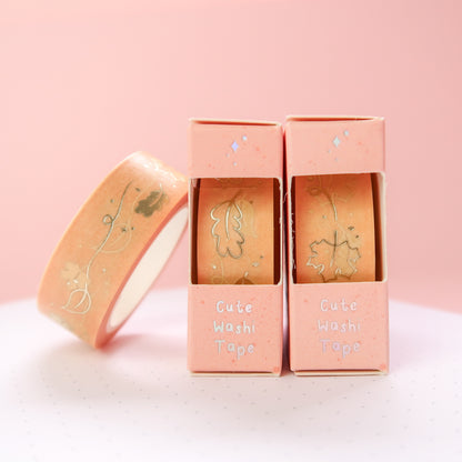 Fall Leaves Gold Foil Washi Tape