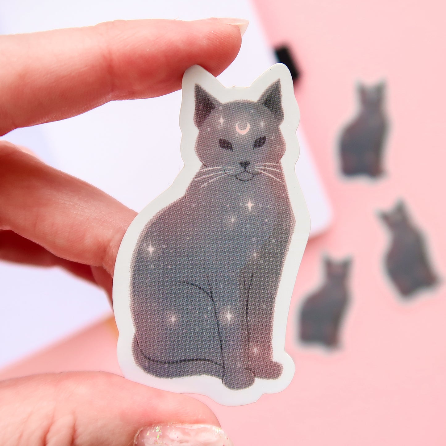 Mystic Cat Holographic Sticker