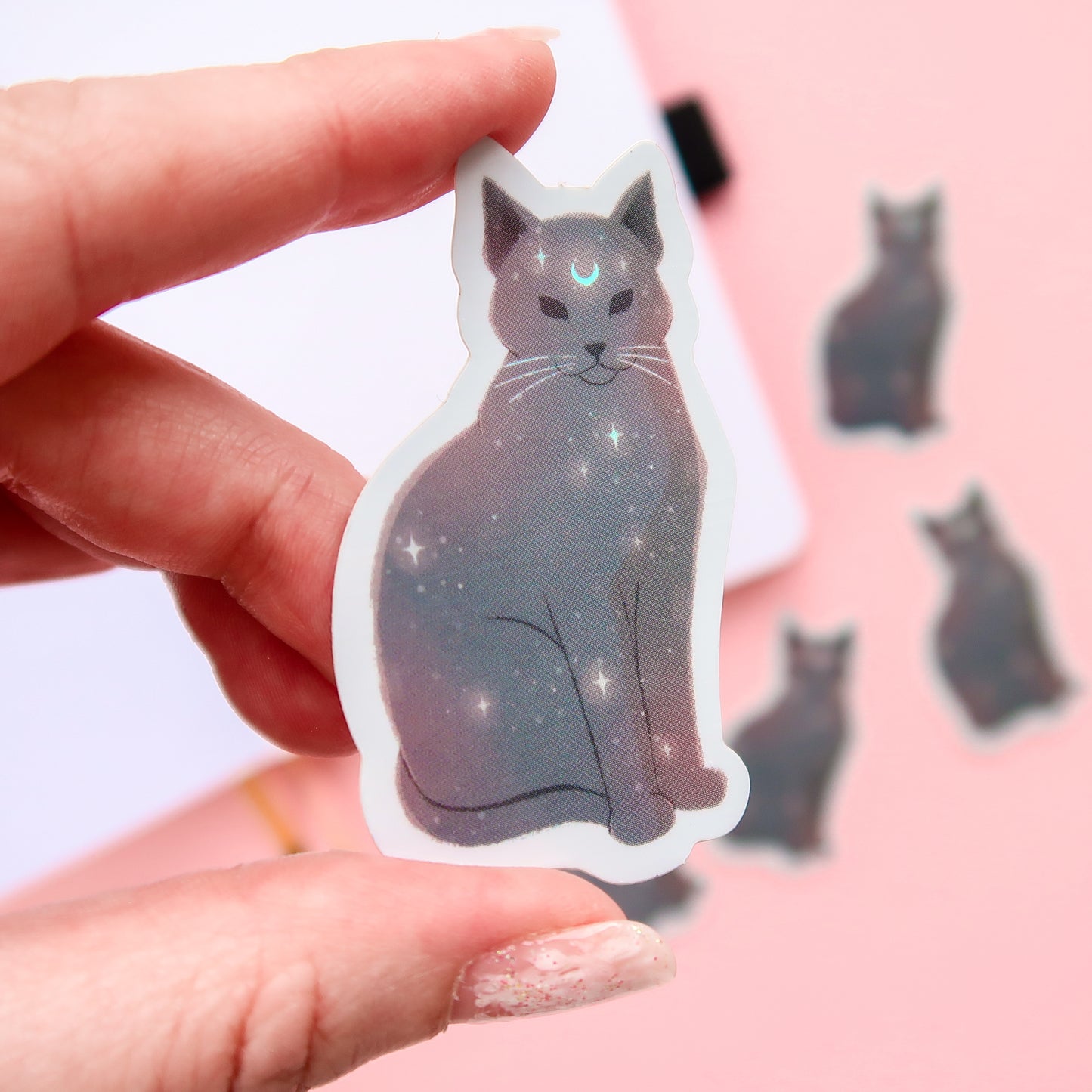 Mystic Cat Holographic Sticker