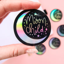 Load image into Gallery viewer, Moon Child Holographic Sticker