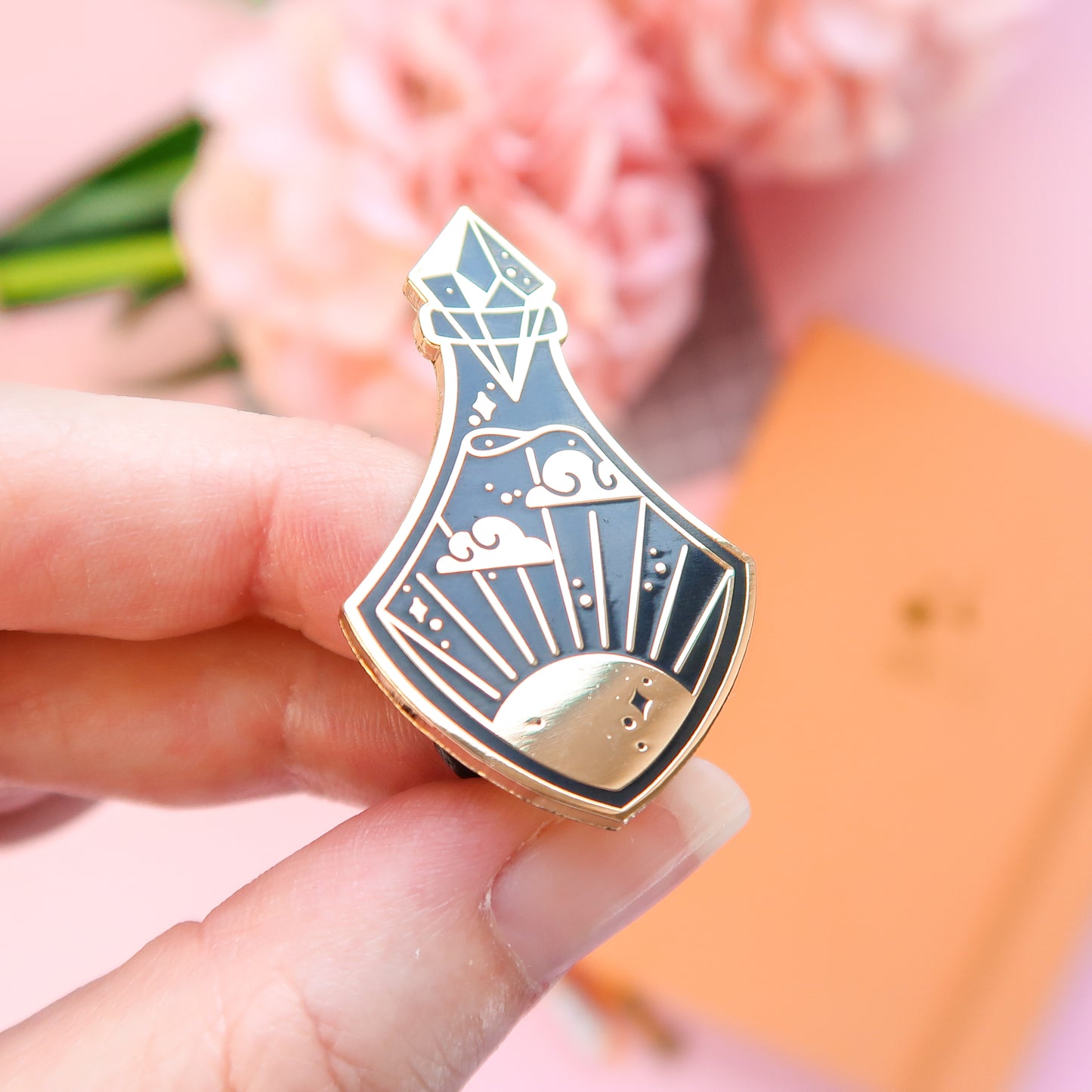 Black Solar Potion Enamel Pin