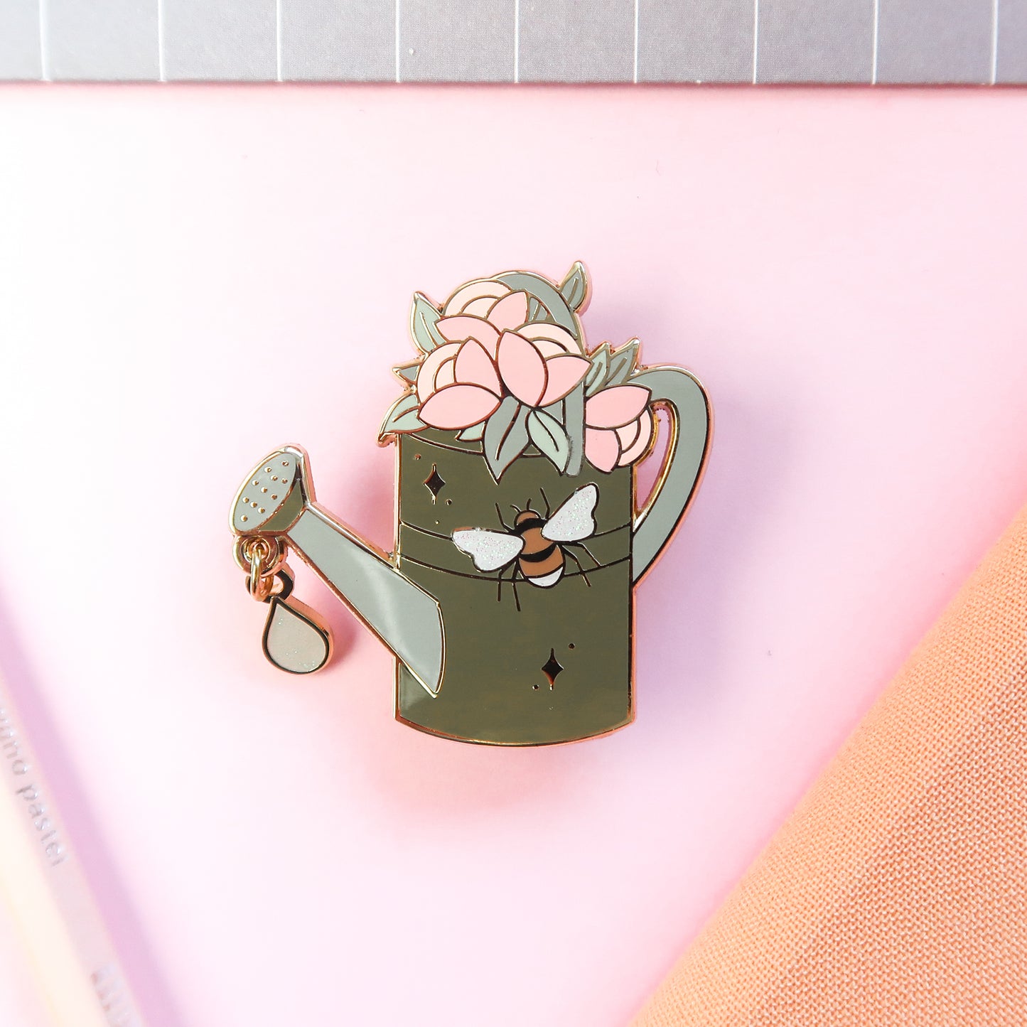 Watering Can Enamel Pin