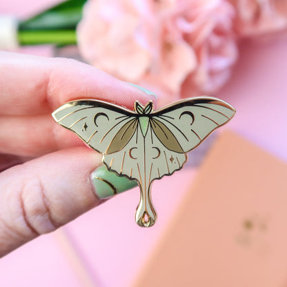 Luna Moth Enamel Pin