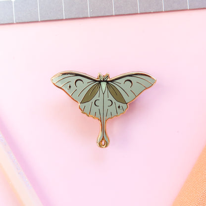 Luna Moth Enamel Pin