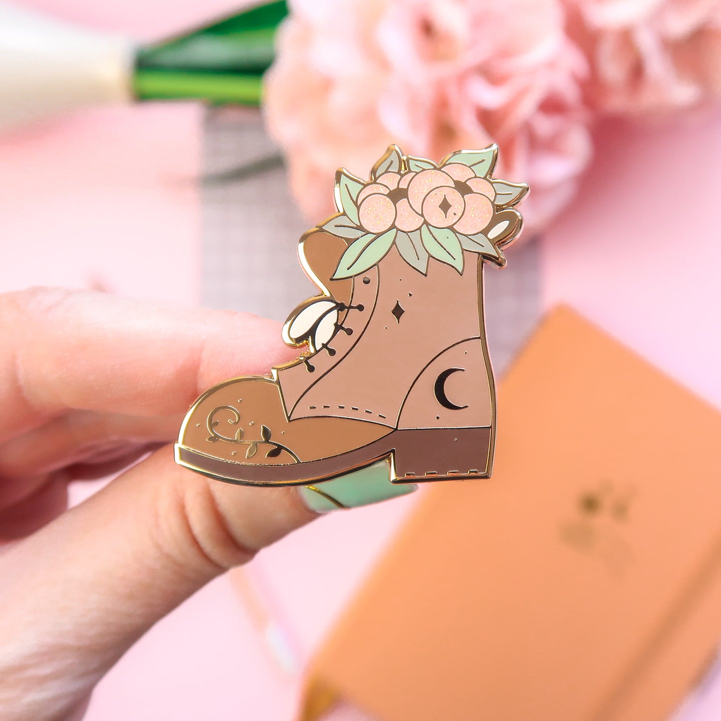 Floral Boot Enamel Pin