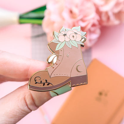 Floral Boot Enamel Pin