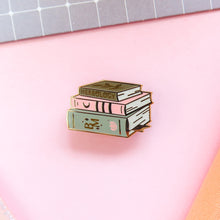 Load image into Gallery viewer, Botanical Book Stack Enamel Pin