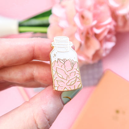 Rose Petal Jar Enamel Pin