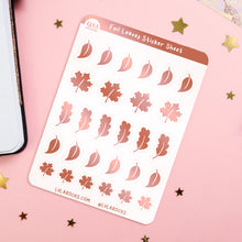 Load image into Gallery viewer, Copper Foil Leaves Sticker Sheet