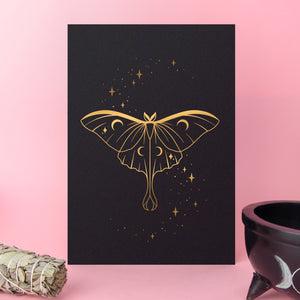 Luna Moth Foil Art Print