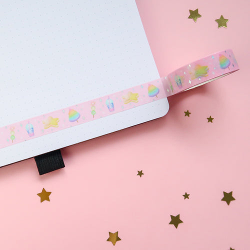 Space Snacks Holographic Foil Washi Tape