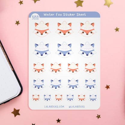 Winter Fox Planner Sticker Sheet