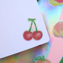 Load image into Gallery viewer, Cherry Fruity Holographic Stickers
