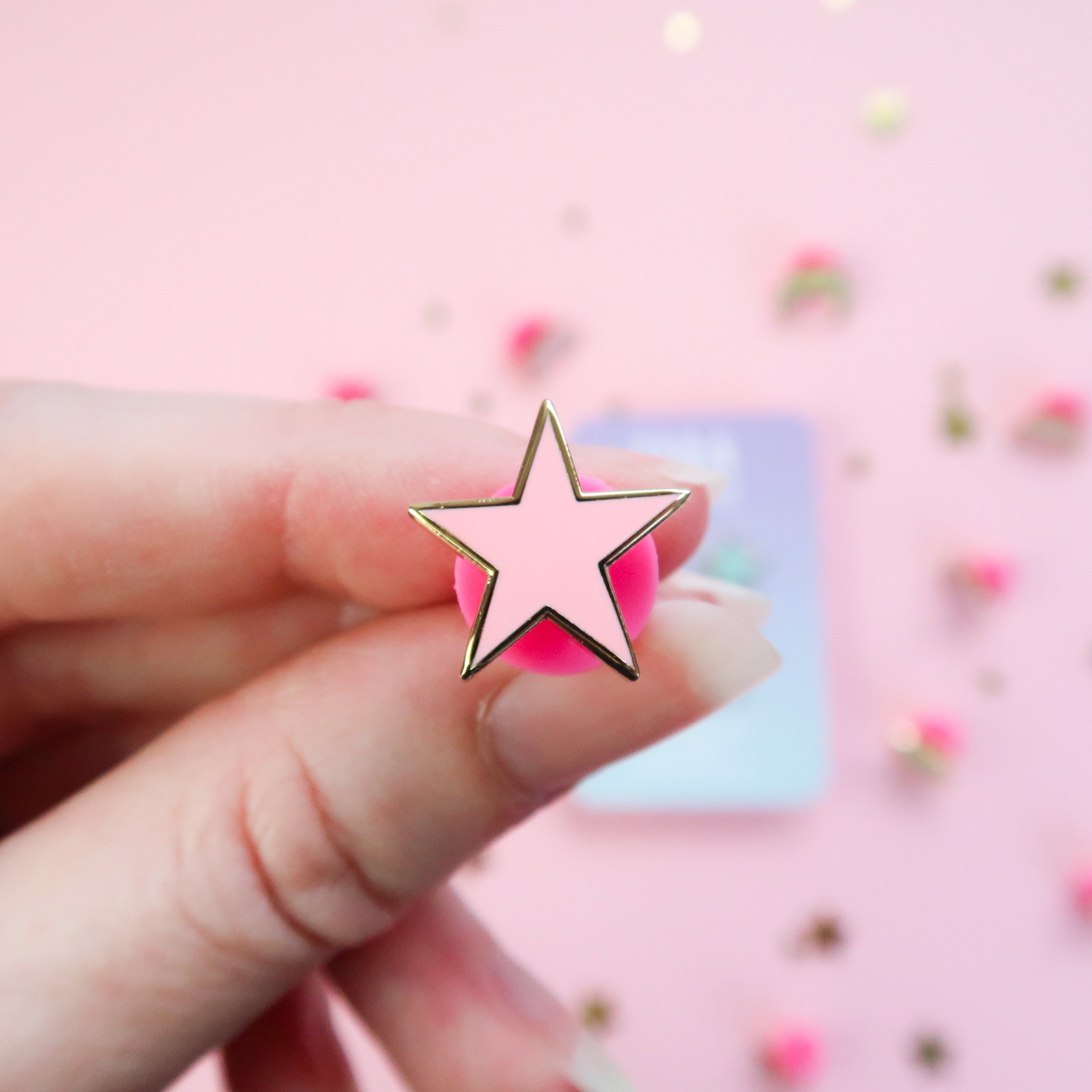 Pink Pin Star Pink Star Mini Enamel Pin – Lula Rocks