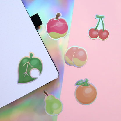 Cherry Fruity Holographic Stickers