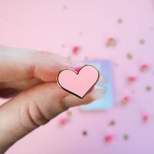 Pink Heart Mini Enamel Pin