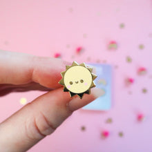 Load image into Gallery viewer, Kawaii Sun Mini Enamel Pin