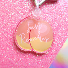 Load image into Gallery viewer, Just Peachy Recycled Acrylic Keyring